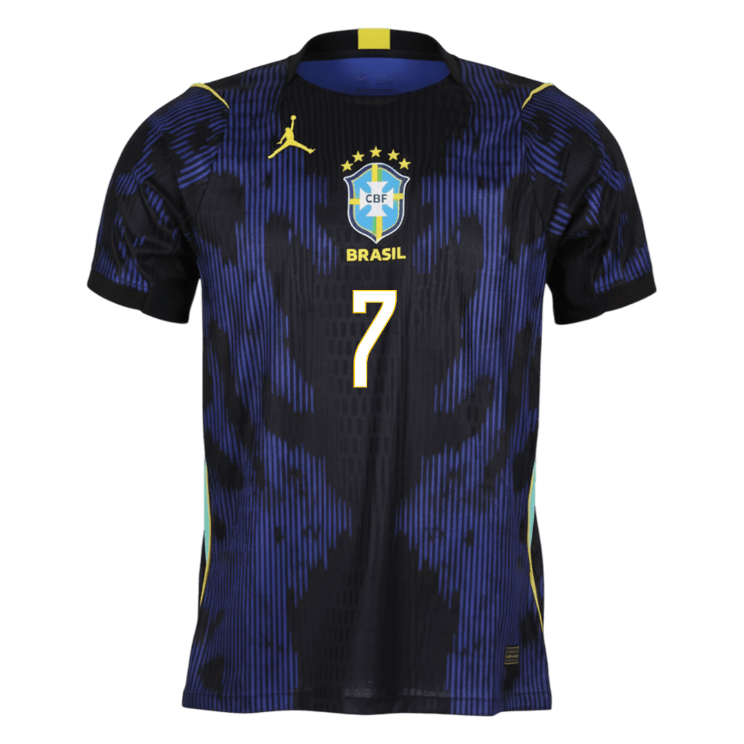 Tricouri Fotbal Brazilia VINI JR. #7 Deplasare Cupa Mondială 2026 Authentic