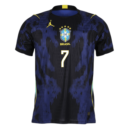 Tricouri Fotbal Brazilia VINI JR. #7 Deplasare Cupa Mondială 2026 Authentic