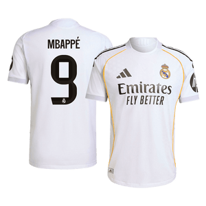Tricouri Fotbal Real Madrid MBAPPÉ #9 Acasă 2025/26 Authentic - Premium