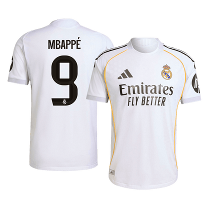 Tricouri Fotbal Real Madrid MBAPPÉ #9 Acasă 2025/26 Authentic - Premium