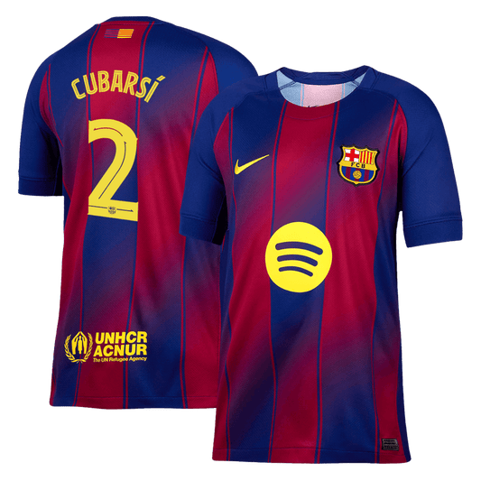 Tricouri Fotbal Barcelona CUBARSÍ #2 Acasă 2025/26 UCL - Premium