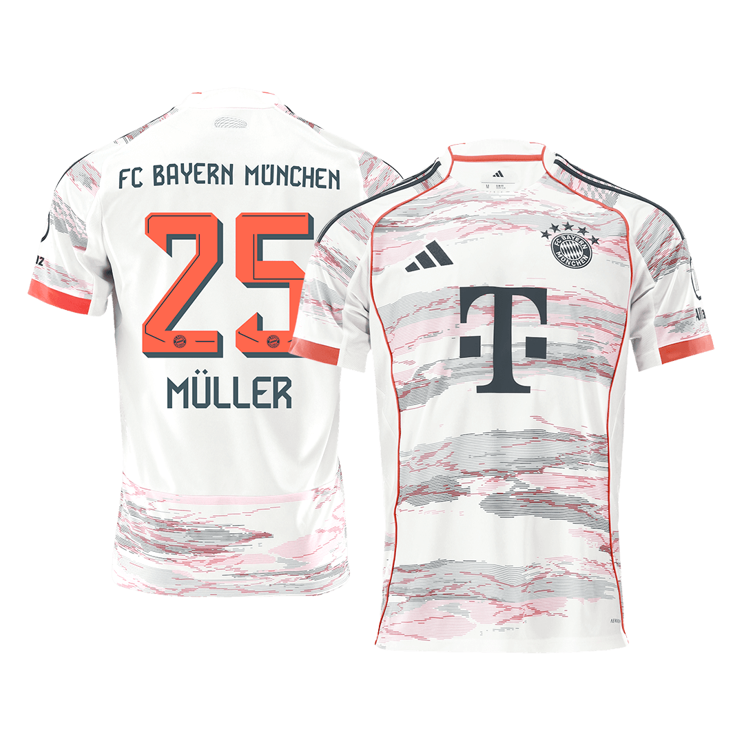 Tricouri Fotbal Bayern Munchen MÜLLER #25 Deplasare 2025/26 (mărime mare)