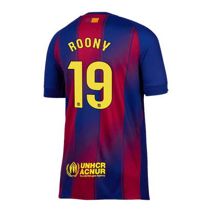 Tricouri Fotbal Barcelona ROONY #19 Acasă 2025/26 - Premium
