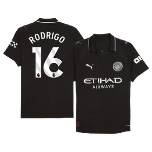 Tricouri Fotbal Manchester City RODRIGO #16 Deplasare 2025/26 Authentic