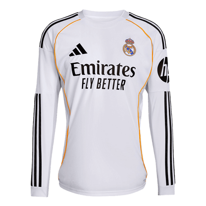 Tricouri Fotbal Real Madrid Acasă 2025/26 Mânecă Lungă (mărime mare)