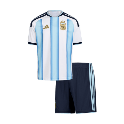 Set Tricouri Fotbal Argentina Acasă 2025/26 Pentru Copii - Premium