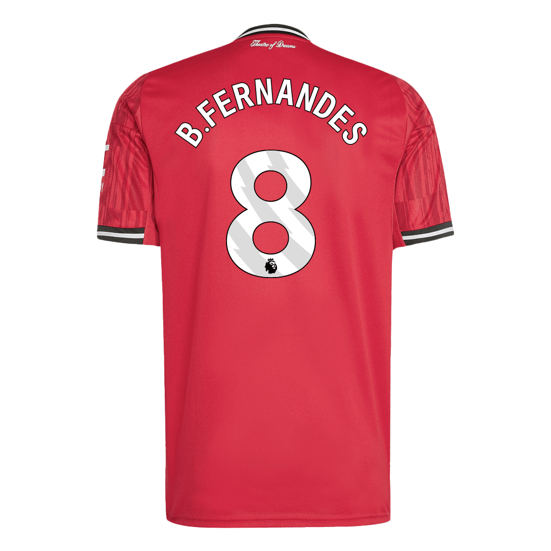 Tricouri Fotbal Manchester United B.FERNANDES #8 Acasă 2025/26 - Premium (mărime mare)
