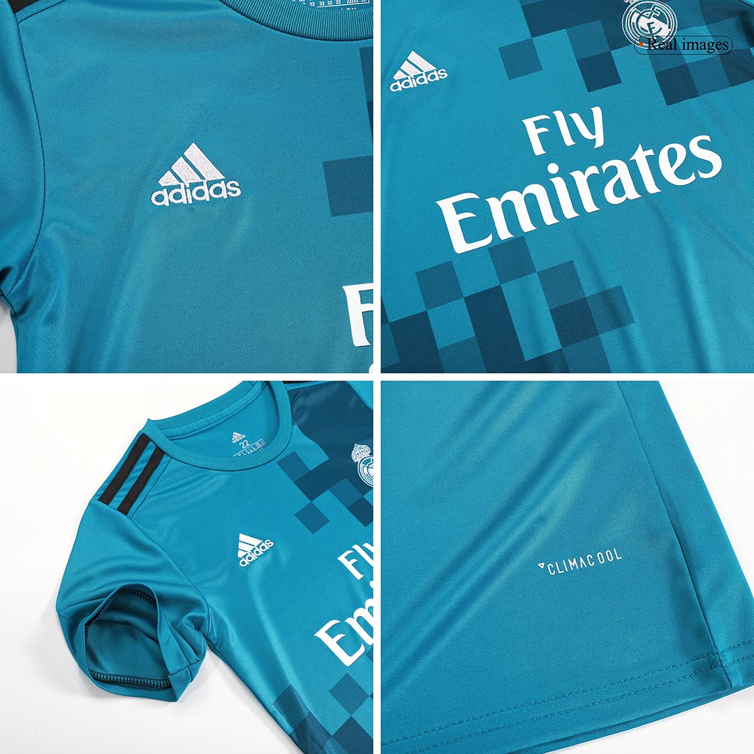 Set Tricouri Fotbal Real Madrid Treilea 2017/18 Pentru Copii