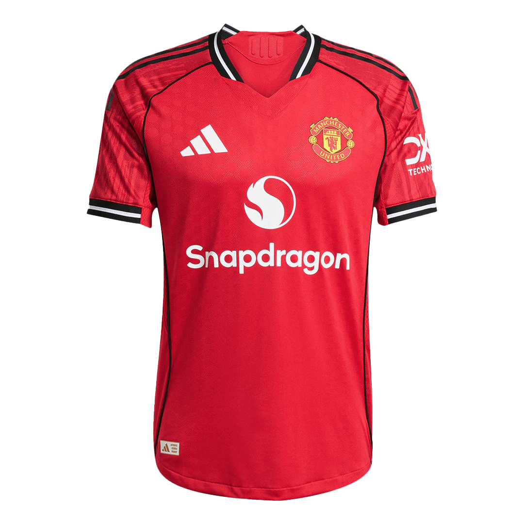 Tricouri Fotbal Manchester United B.FERNANDES #8 Acasă 2025/26 Authentic