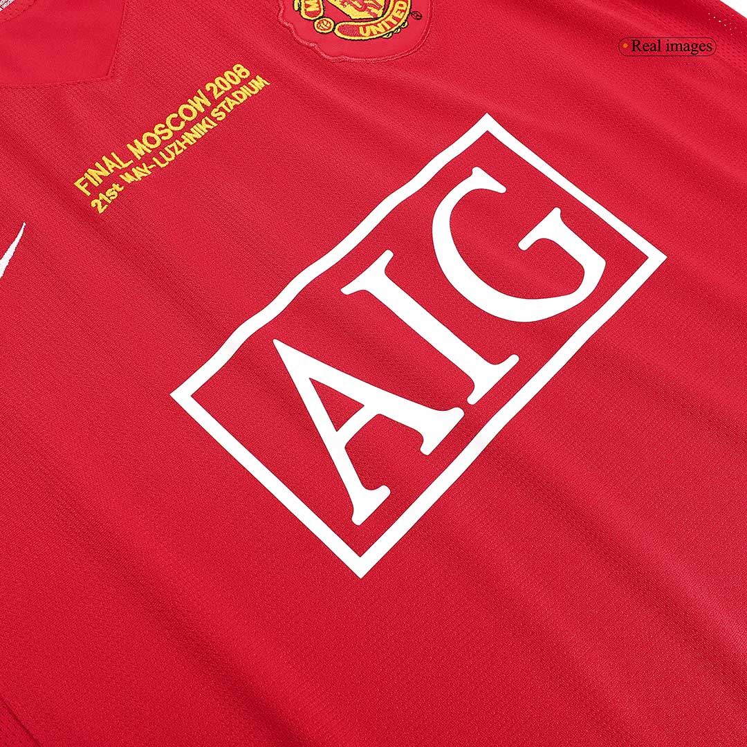 Tricouri Fotbal Vintage Manchester United Acasă 2007/08 - UCL Final