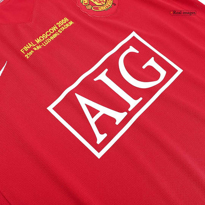 Tricouri Fotbal Vintage Manchester United Acasă 2007/08 - UCL Final