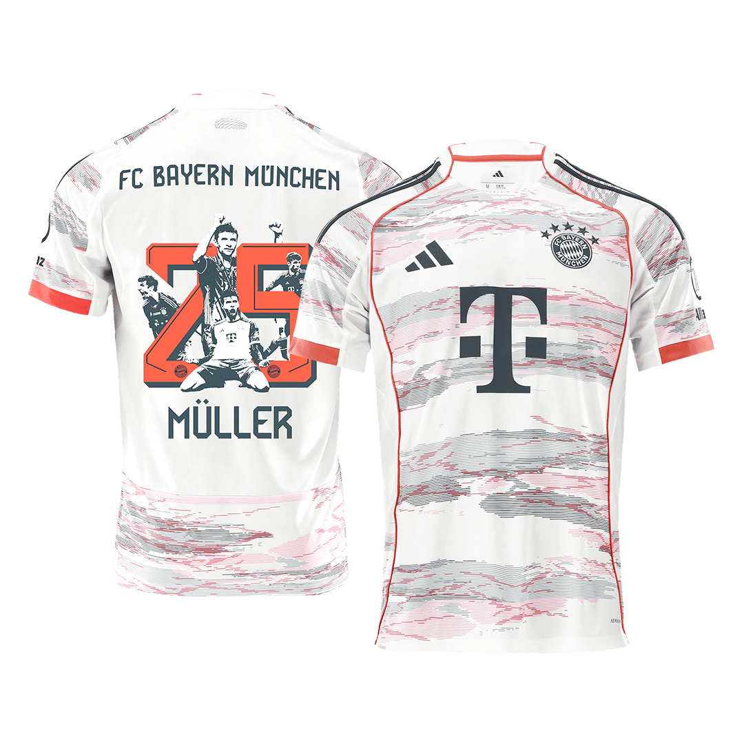 Tricouri Fotbal Bayern Munchen MÜLLER Special #25 Deplasare 2025/26 (mărime mare)