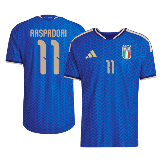 Tricouri Fotbal Italia RASPADORI #11 Acasă Cupa Mondială 2026 Authentic