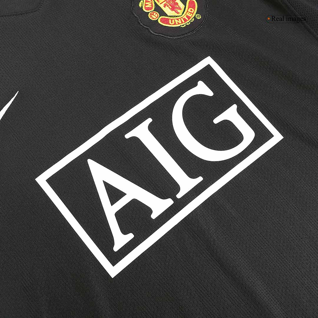 Tricouri Fotbal Vintage Manchester United RONALDO #7 Deplasare 2007/08 Mânecă Lungă