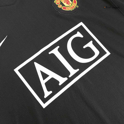 Tricouri Fotbal Vintage Manchester United ROONEY #10 Deplasare 2007/08 Mânecă Lungă