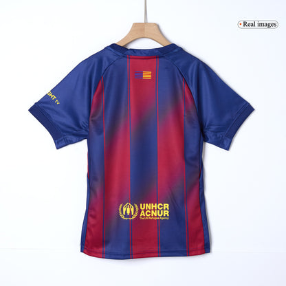 Set Tricouri Fotbal Barcelona Acasă 2025/26 Pentru Copii
