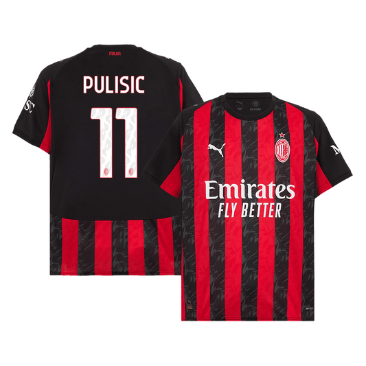 Tricouri Fotbal AC Milan PULISIC #11 Acasă 2025/26 (mărime mare) - Premium