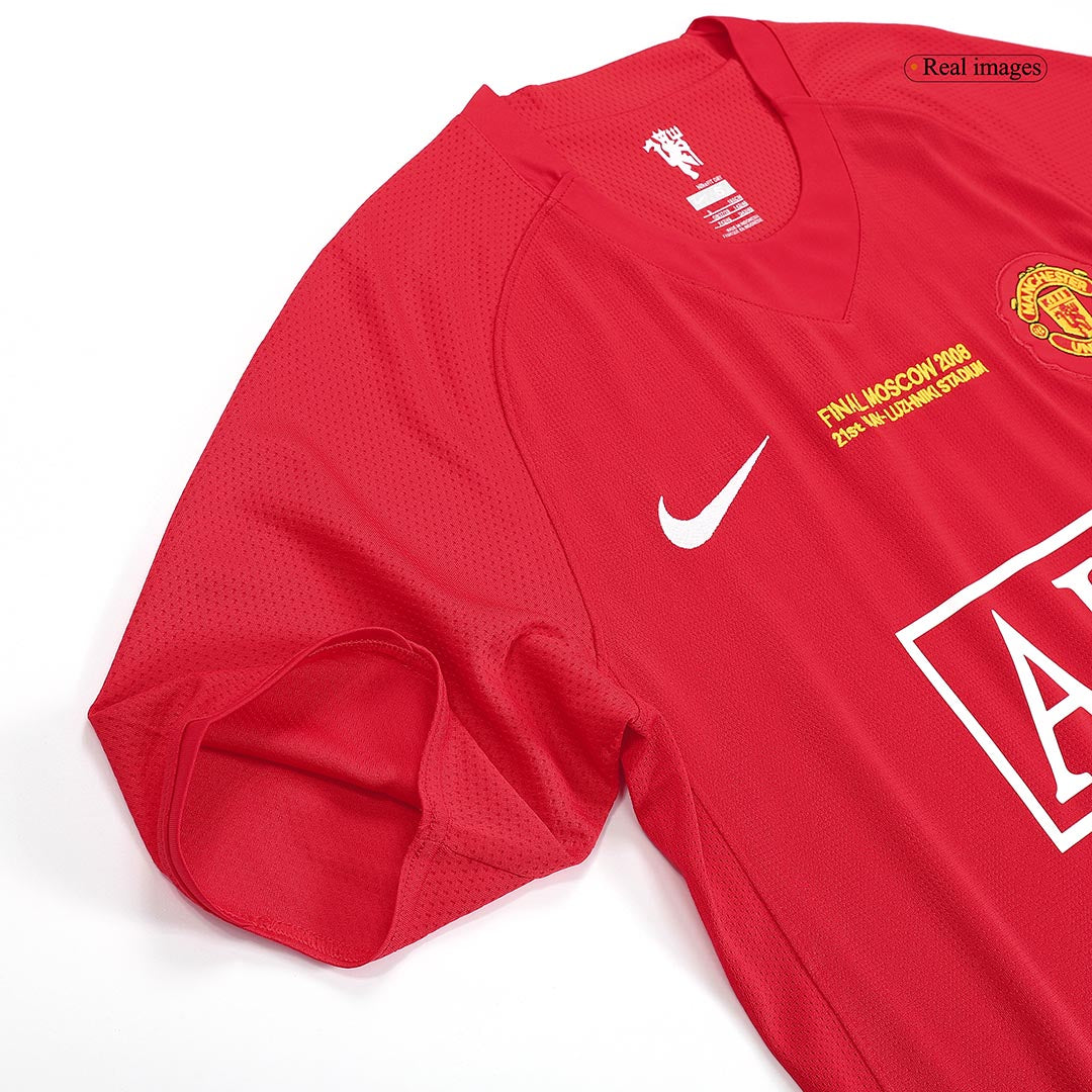 Tricouri Fotbal Vintage Manchester United Acasă 2007/08 - UCL Final
