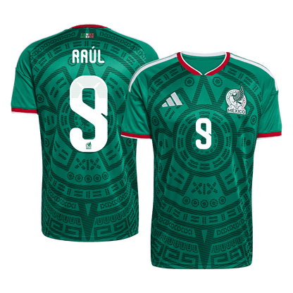 Tricouri Fotbal Mexico Raúl #9 Acasă Cupa Mondială 2026 - Premium