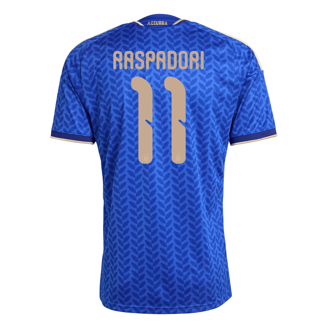 Tricouri Fotbal Italia RASPADORI #11 Acasă Cupa Mondială 2026 - Premium