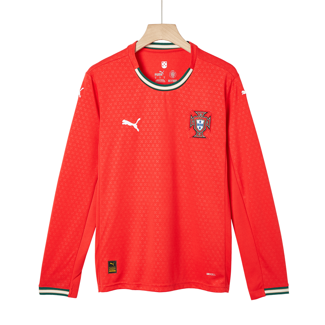 Tricouri Fotbal Portugalia Acasă 2025 Mânecă Lungă (mărime mare)