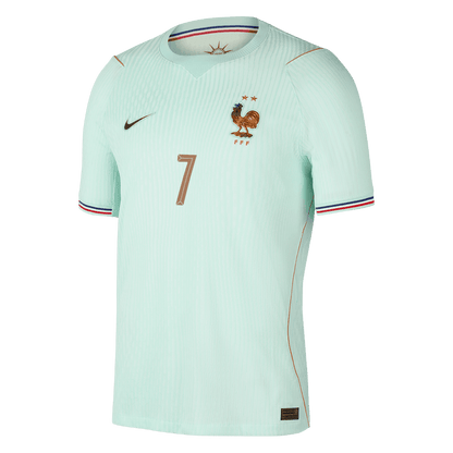 Tricouri Fotbal Franța DEMBELE #7 Deplasare Cupa Mondială 2026 Authentic