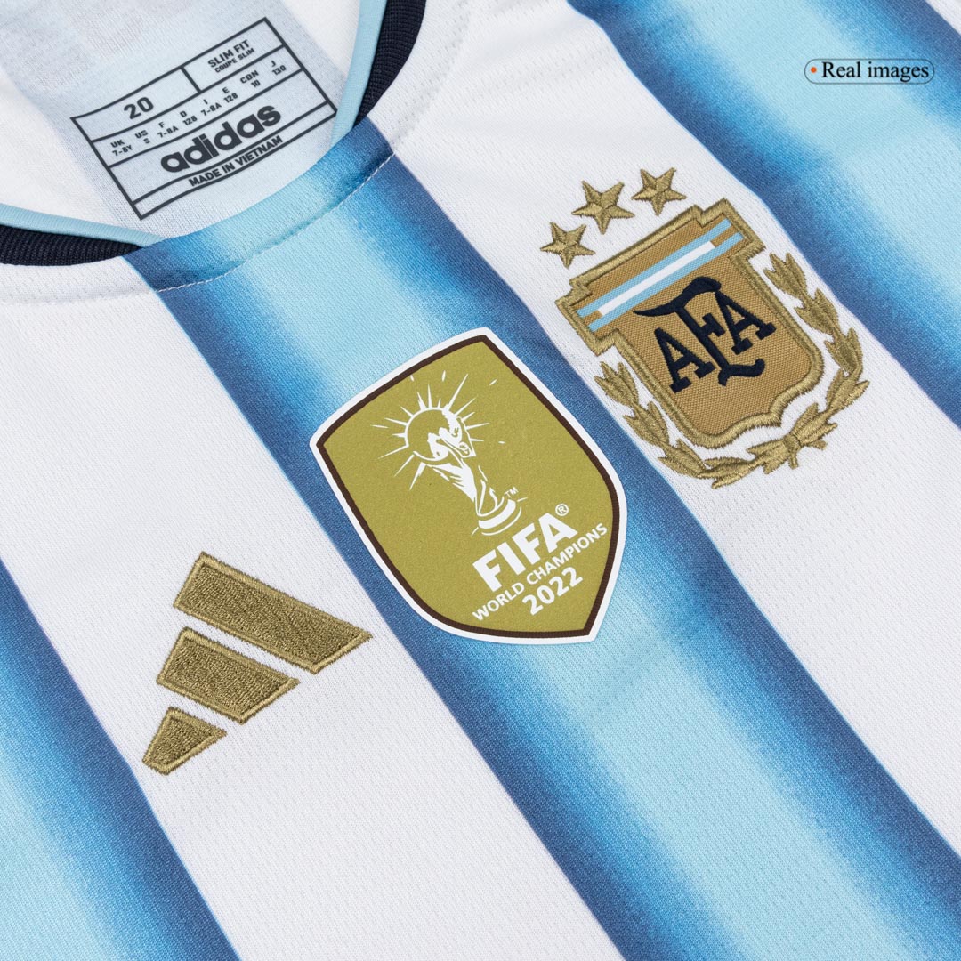 Set Tricouri Fotbal Argentina J.ÁLVAREZ #9 Acasă Cupa Mondială 2026 Pentru Copii - Super