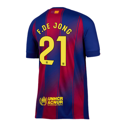 Tricouri Fotbal Barcelona F.DE JONG #21 Acasă 2025/26 - Premium (mărime mare)