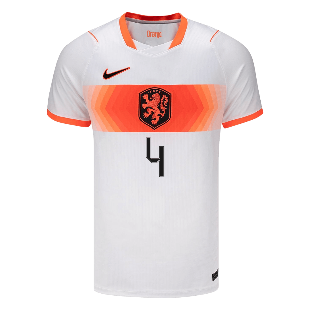 Tricouri Fotbal Netherlands VIRGIL #4 Deplasare Cupa Mondială 2026