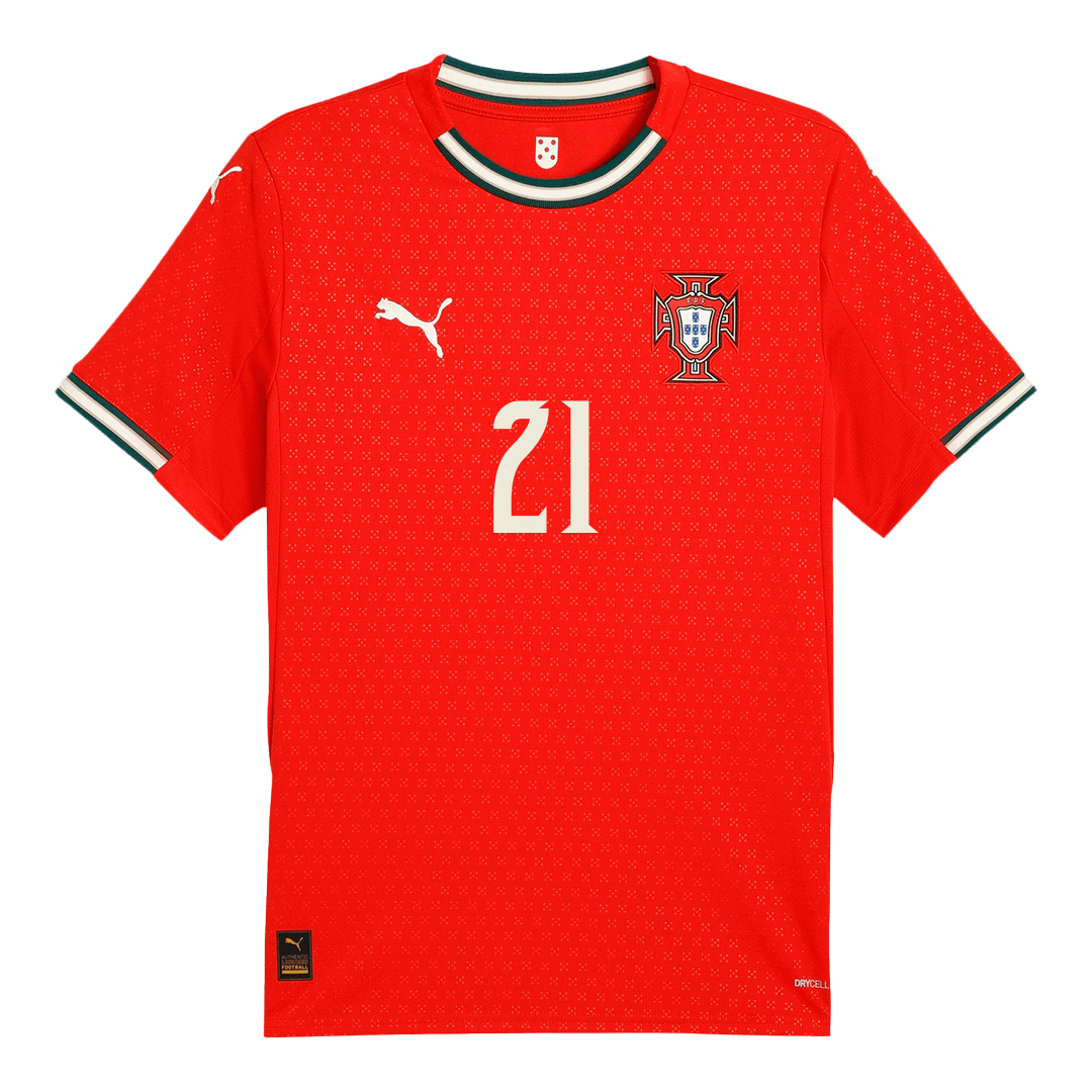 Tricouri Fotbal Portugalia DIOGO J. #21 Acasă 2025