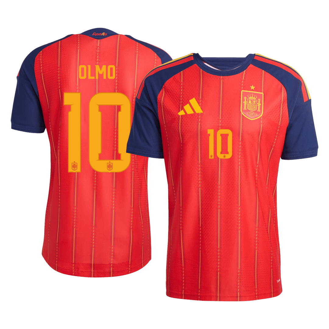 Tricouri Fotbal Spania OLMO #10 Acasă Cupa Mondială 2026 Authentic