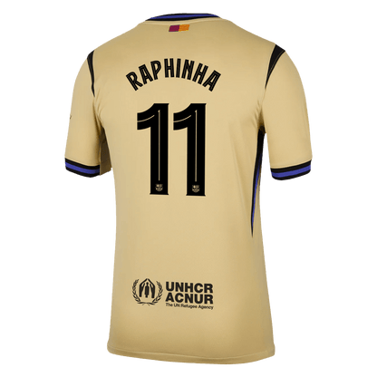 Tricouri Fotbal Barcelona RAPHINHA #11 Deplasare 2025/26 - UCL