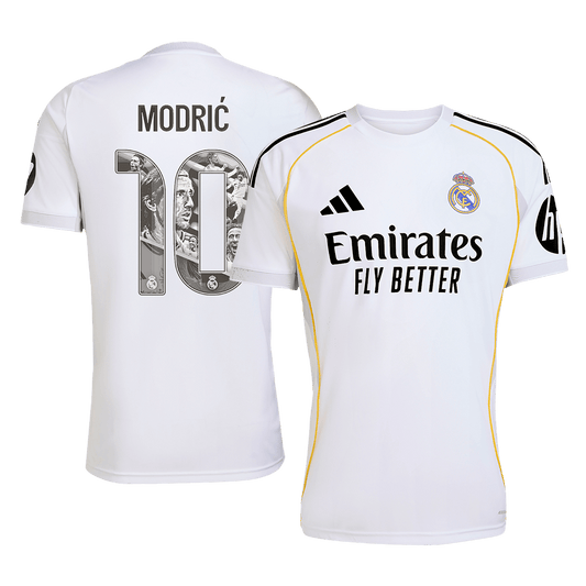 Tricouri Fotbal Real Madrid MODRIĆ Special #10 Acasă 2025/26 - Premium