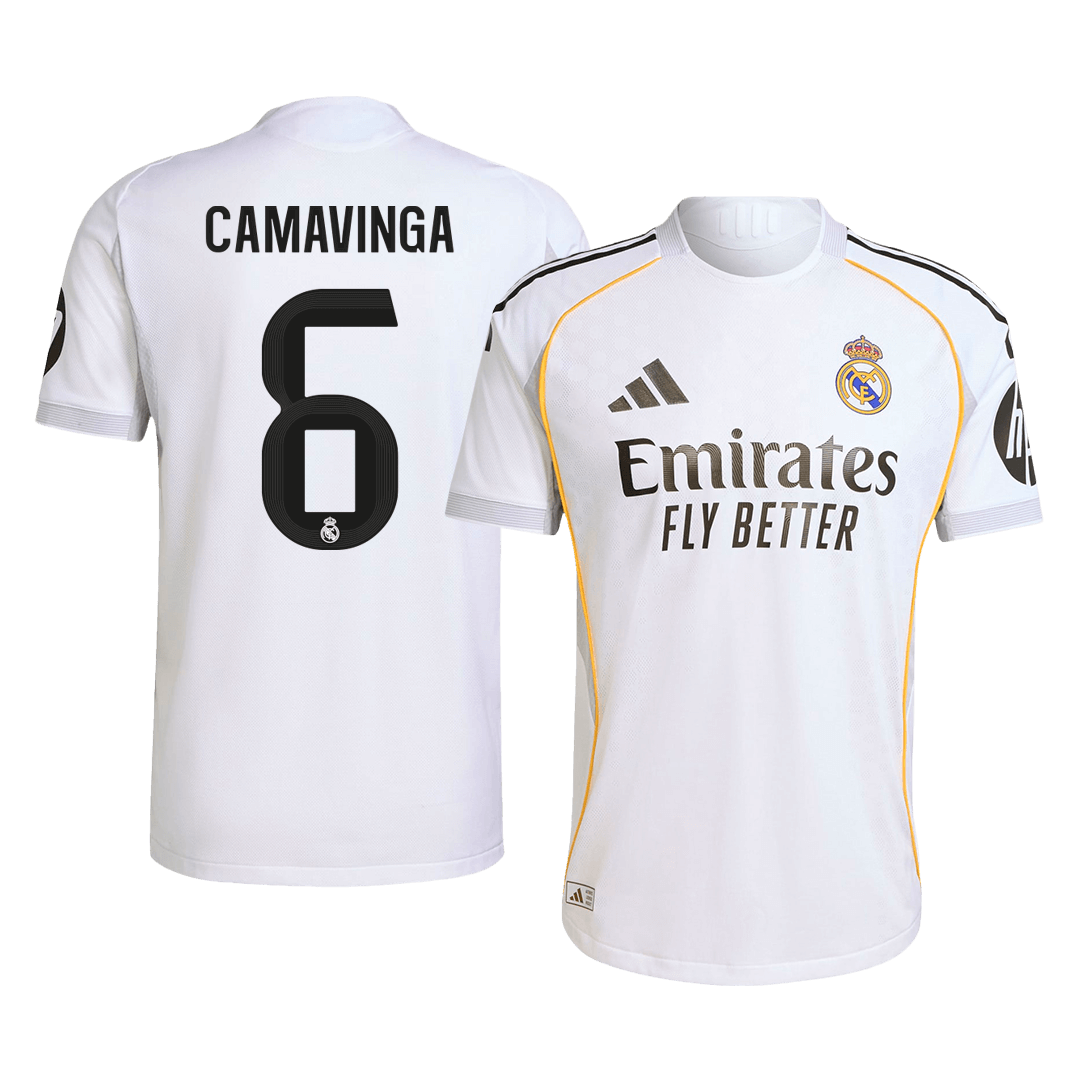 Tricouri Fotbal Real Madrid CAMAVINGA #6 Acasă 2025/26 Authentic - Premium