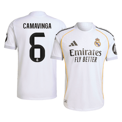 Tricouri Fotbal Real Madrid CAMAVINGA #6 Acasă 2025/26 Authentic - Premium