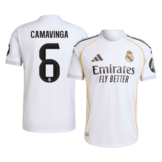 Tricouri Fotbal Real Madrid CAMAVINGA #6 Acasă 2025/26 Authentic - Premium