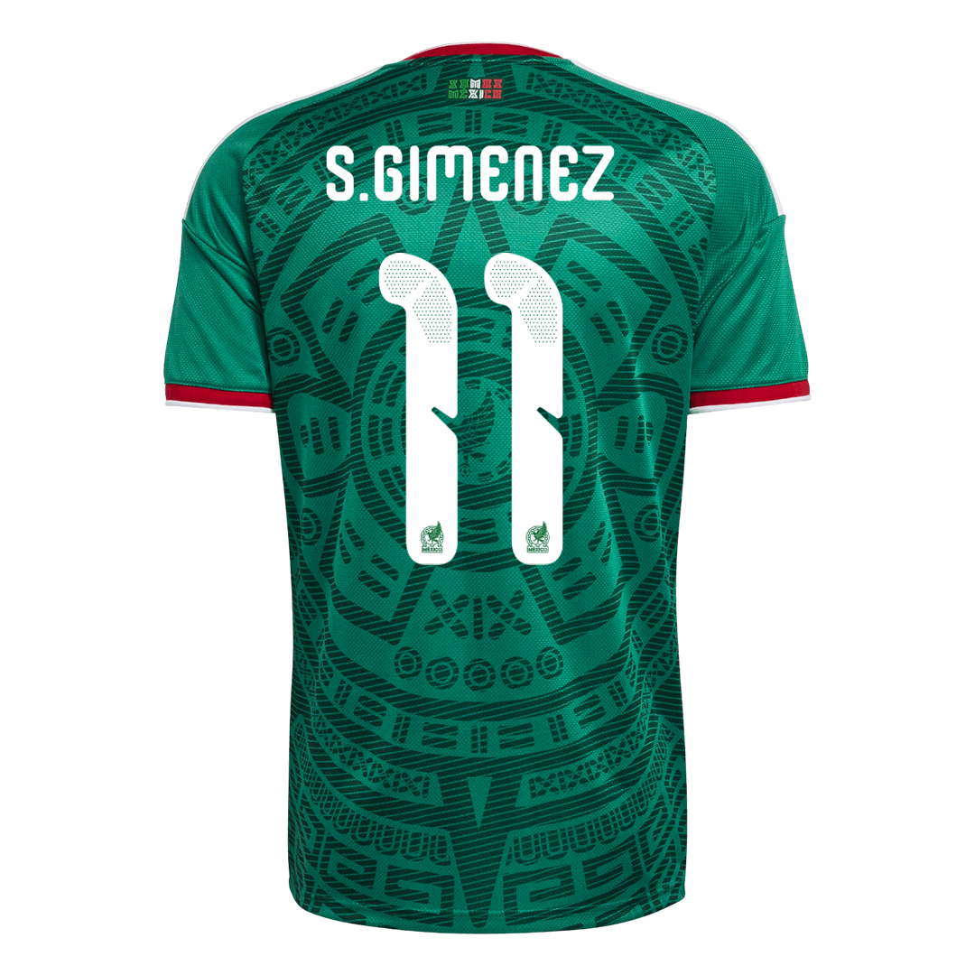 Tricouri Fotbal Mexico S.GIMENEZ #11 Acasă Cupa Mondială 2026 - Premium