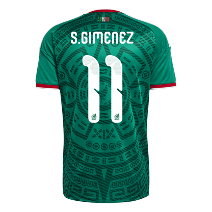 Tricouri Fotbal Mexico S.GIMENEZ #11 Acasă Cupa Mondială 2026 - Premium