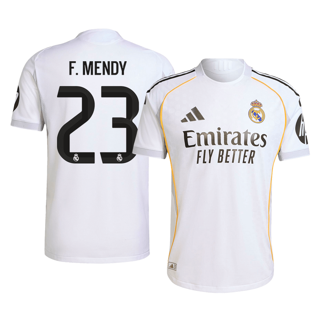 Tricouri Fotbal Real Madrid F.MENDY #23 Acasă 2025/26 Authentic - Premium