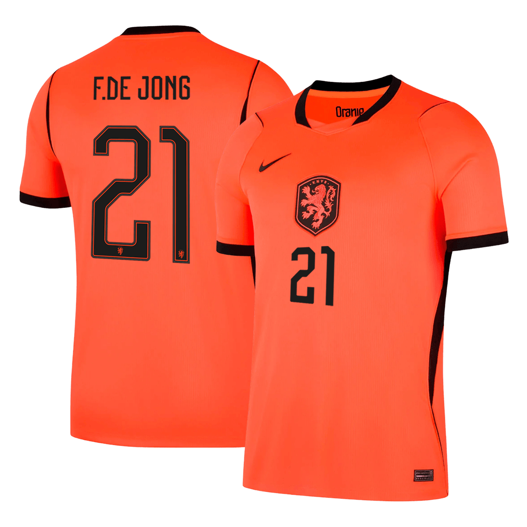 Tricouri Fotbal Netherlands F.DE JONG #21 Acasă Cupa Mondială 2026