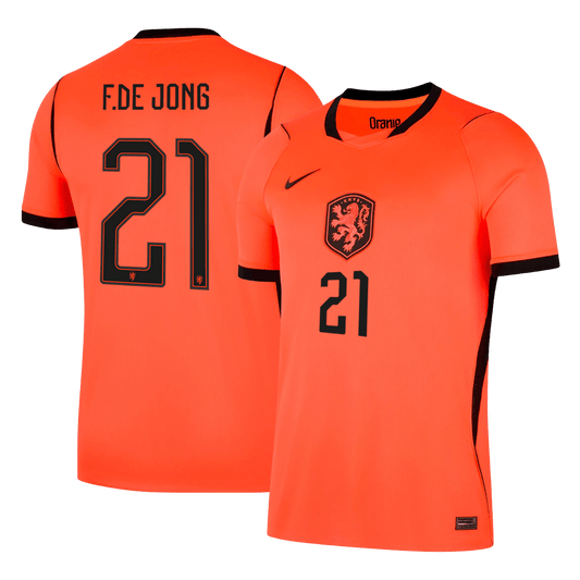 Tricouri Fotbal Netherlands F.DE JONG #21 Acasă Cupa Mondială 2026