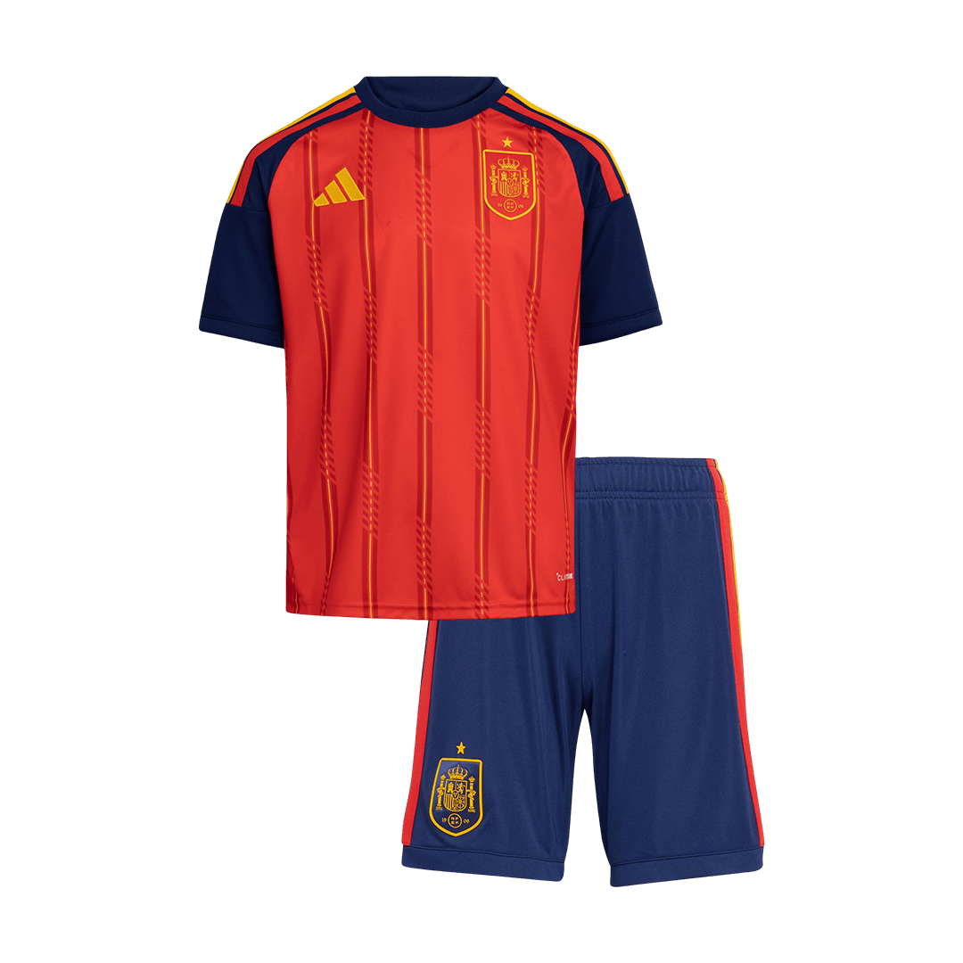 Set Tricouri Fotbal Spania Acasă 2026 Pentru Copii - Premium
