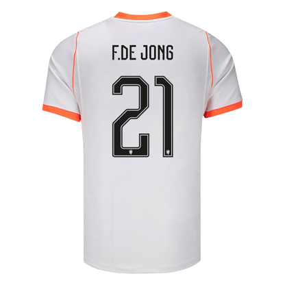 Tricouri Fotbal Netherlands F.DE JONG #21 Deplasare Cupa Mondială 2026