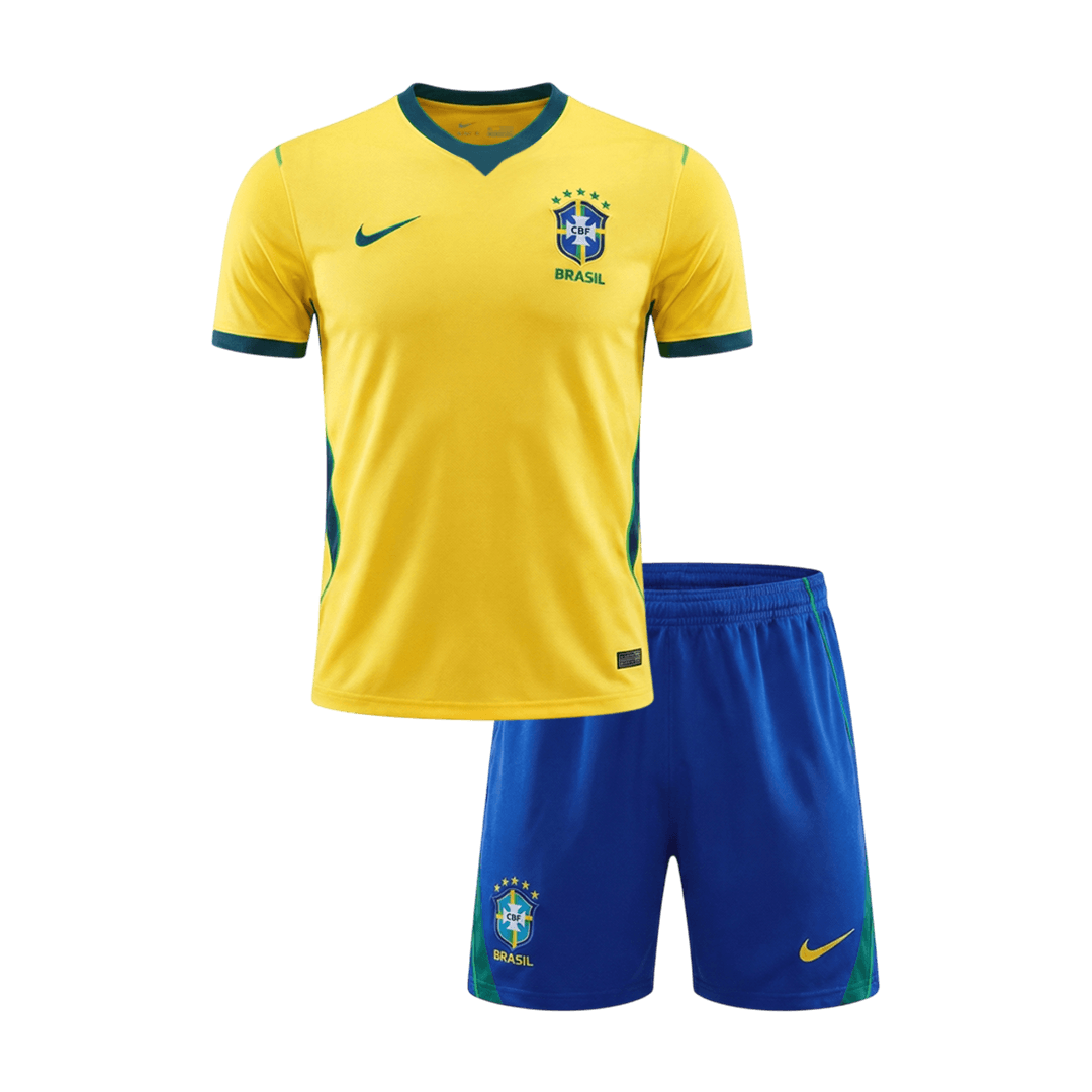 Set Tricouri Fotbal Brazilia Acasă Cupa Mondială 2026 Pentru Copii