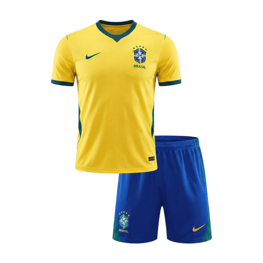 Set Tricouri Fotbal Brazilia Acasă Cupa Mondială 2026 Pentru Copii