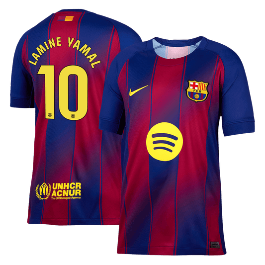 Tricouri Fotbal Barcelona LAMINE YAMAL #10 Acasă 2025/26 - Premium