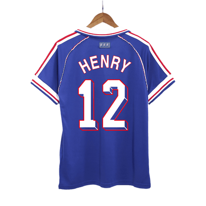 Tricouri Fotbal Vintage Franța HENRY #12 Acasă 1998