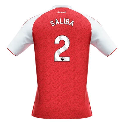 Tricouri Fotbal Arsenal SALIBA #2 Acasă 2025/26 - Premium