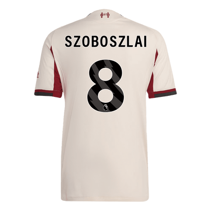 Tricouri Fotbal Liverpool SZOBOSZLAI #8 Deplasare 2025/26 Authentic