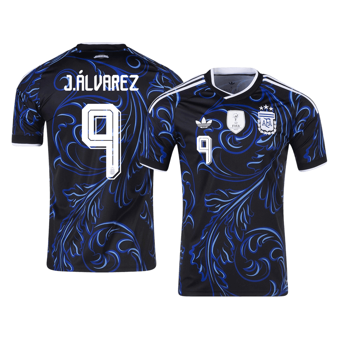 Tricouri Fotbal Argentina J. ÁLVAREZ #9 Deplasare Cupa Mondială 2026